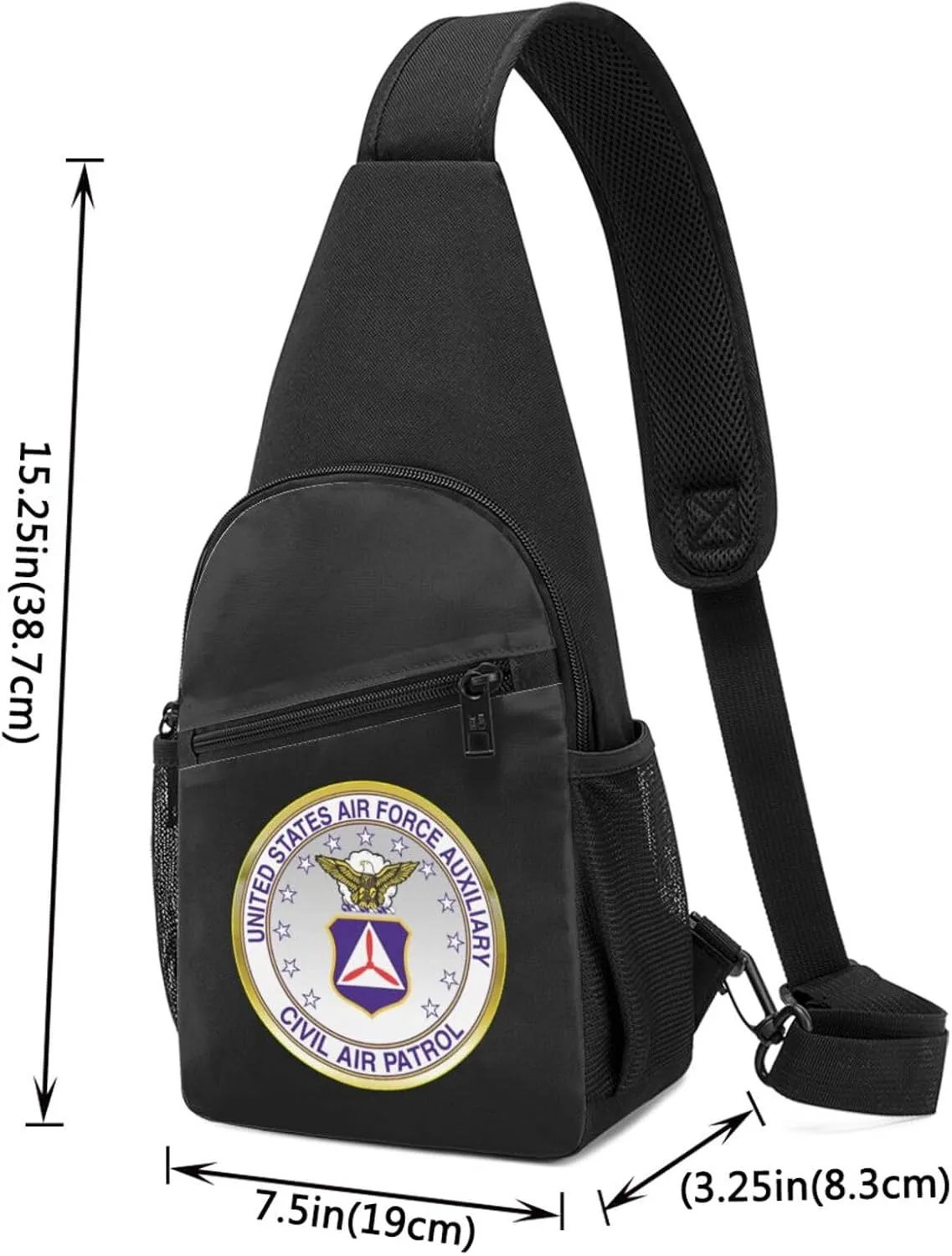 Civil Air Patrol Logo Sling Bag Crossbody Backpack Shoulder Casual Daypack Bags for Men