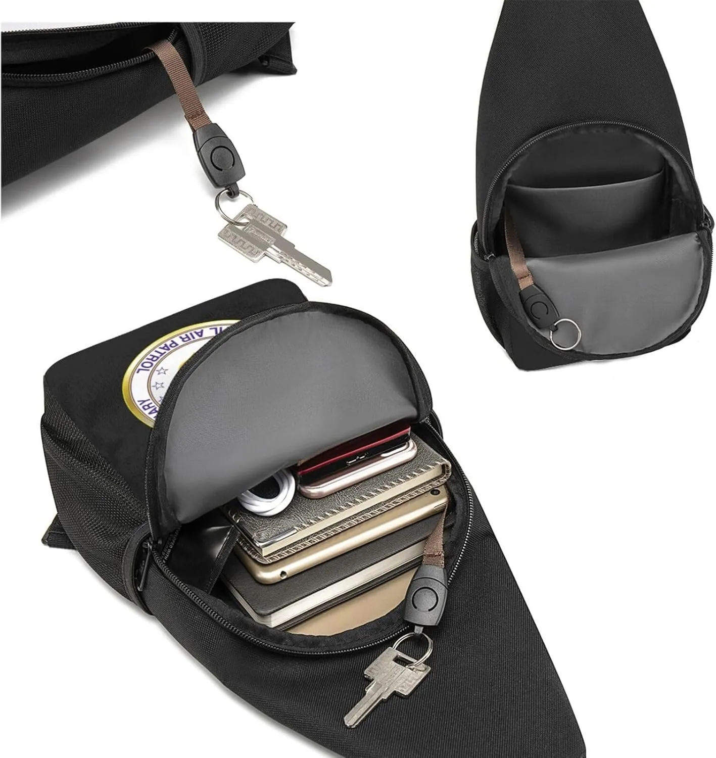 Civil Air Patrol Logo Sling Bag Crossbody Backpack Shoulder Casual Daypack Bags for Men