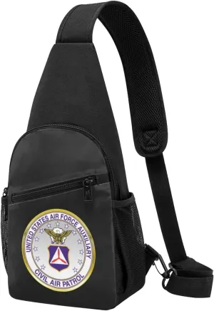Civil Air Patrol Logo Sling Bag Crossbody Backpack Shoulder Casual Daypack Bags for Men