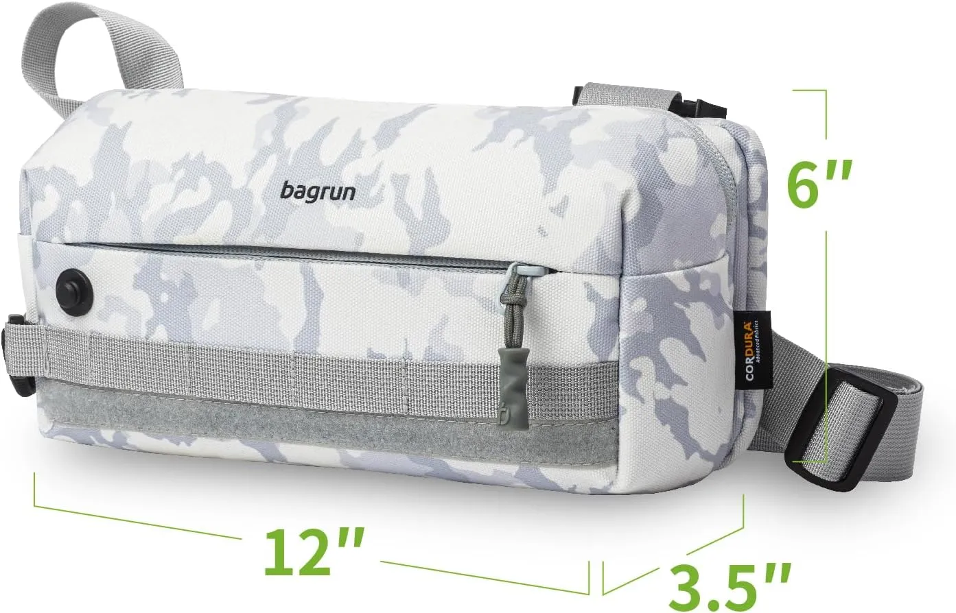Classic EDC Chest Sling Bag - Lightweight Water-resistant Crossbody Everyday Carry Bag for Sport, Cycling (Snow Camouflage)