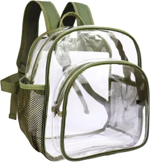 Clear Backpack Stadium Approved 12x12x6 Small Clear Backpack for Concert,Work,Festival,Security,Stadium
