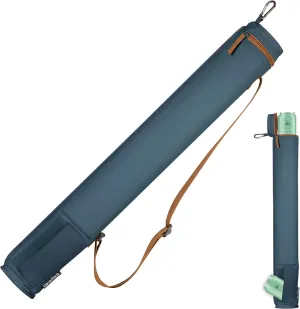 CleverMade Insulated Cooler Beer Tube Sleeve - 6 Cans / 72 oz Ocean/Cognac Portable Cooling Bag w/Shoulder Strap, Leak Proof Travel Ice Chest