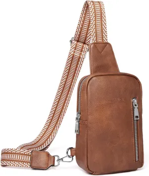 CLUCI Small Sling Bag for Women Vegan Leather Crossbody Chest Bags Trendy, Women's Fanny Pack