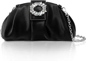 Clutch Purses for Women, Crossbody Handbag Elegant Pleated Evening Bag for Party Wedding Prom