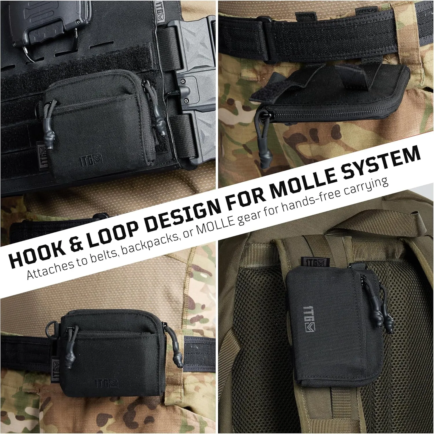 Coin Purse, 500D CORDURA Small Coin Pouch for Men, Minimalist Wallet Change Bag Money Pouch Tactical ID Card Holder with YKK Zipper