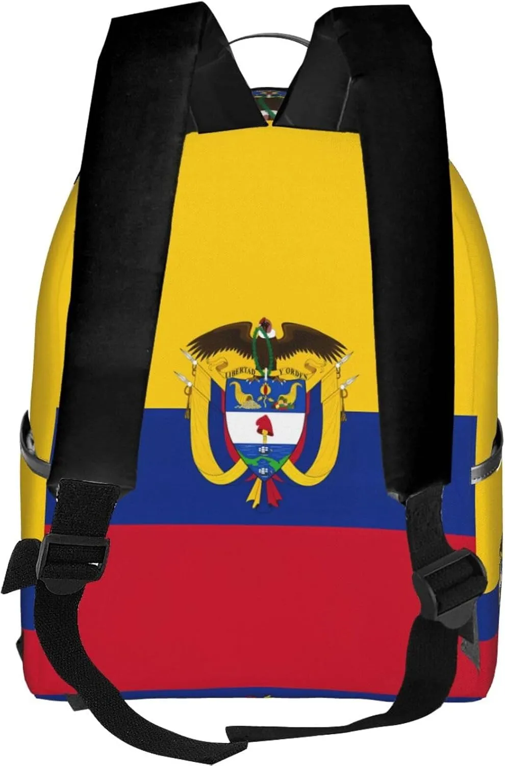 Colombia Coat of Arms Flag Colombian Flags Casual Backpacks Laptop Backpack Carry-on Daypack Sports Travel Rucksack Lightweight Working Bag for Outdoor Hiking Cycling Walking