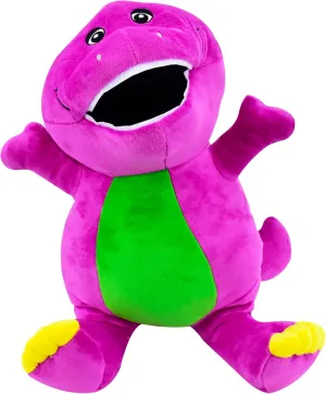 Concept One Barney Plush Backpack, Mini Handbag with Adjustable Shoulder Straps, Purple