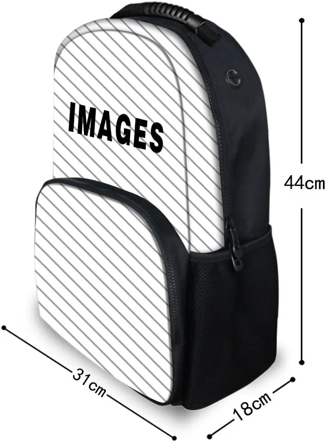 Cool Wolf Fox Animal Printed Backpacks for Boys Kids Teens Casual Soft Comfy Rucksack School Bags for Kindergarten,Blue Yellow Fox