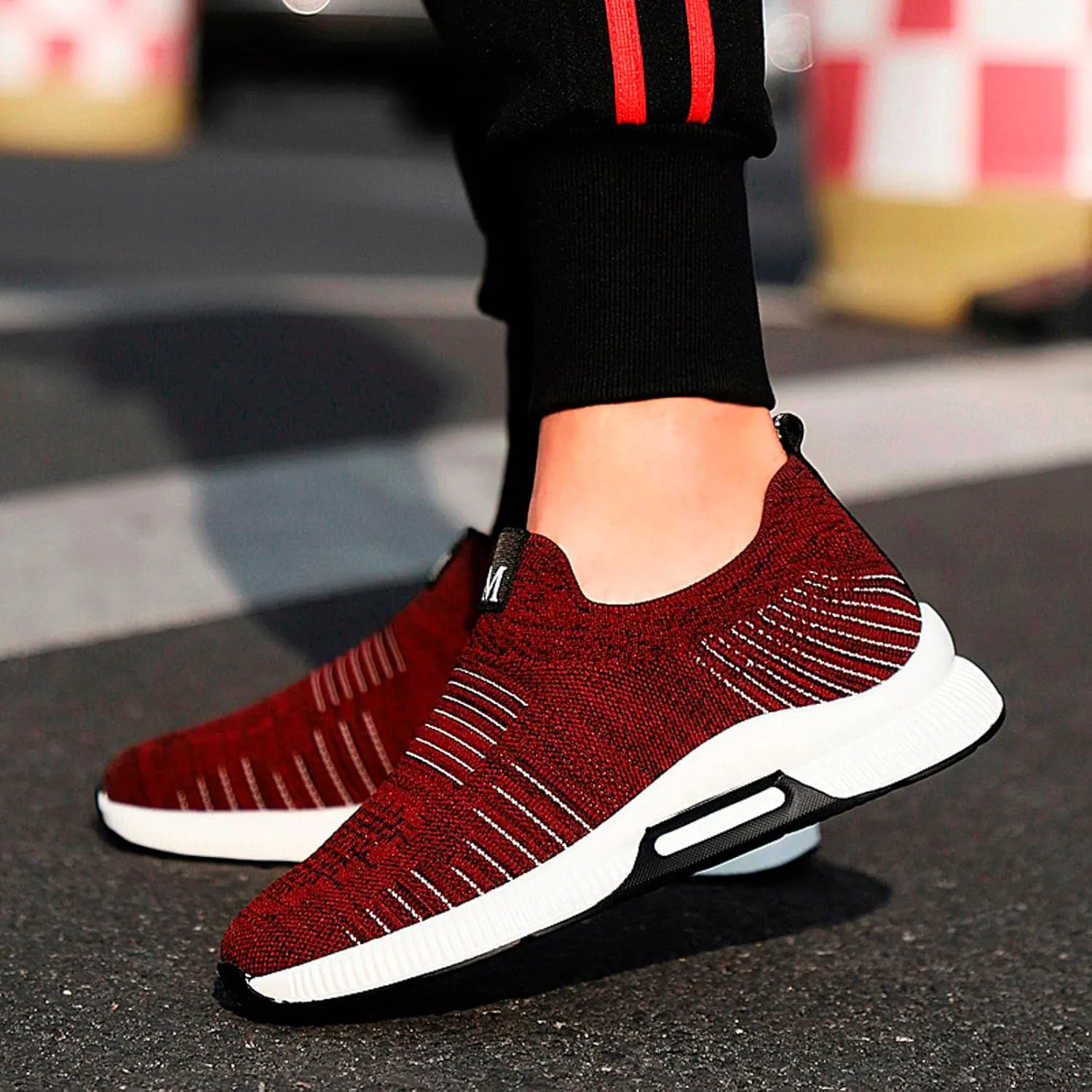 Couple Men's Elevator Shoes Men's Casual Mesh Trainers Lightweight Breathable Lace Up Sports Shoes Mens Fashion Sneaker