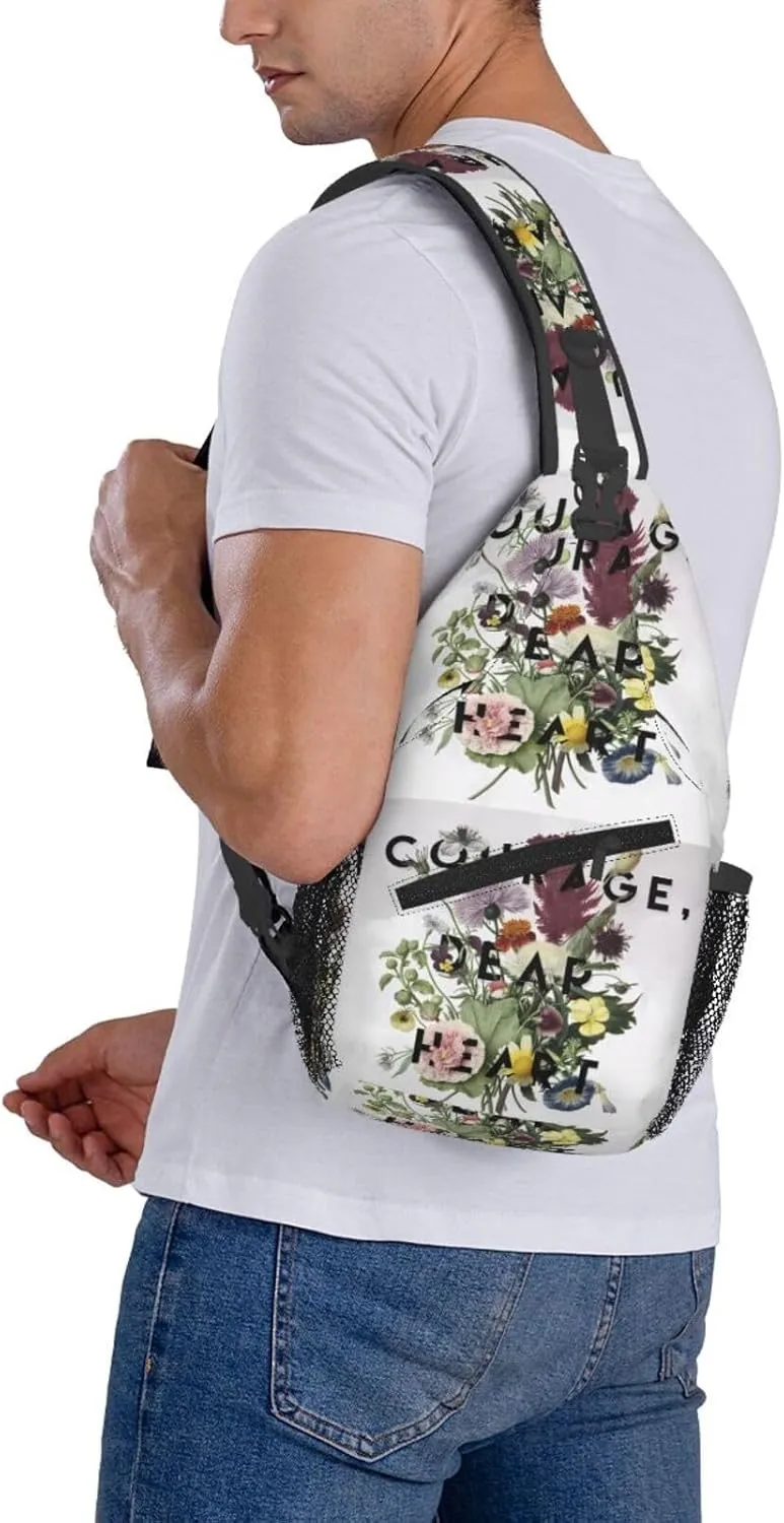 Courage Chest Sling Bag Crossbody Shoulder Backpack Bag Gym Cycling Daypack Travel Hiking Cross Bag