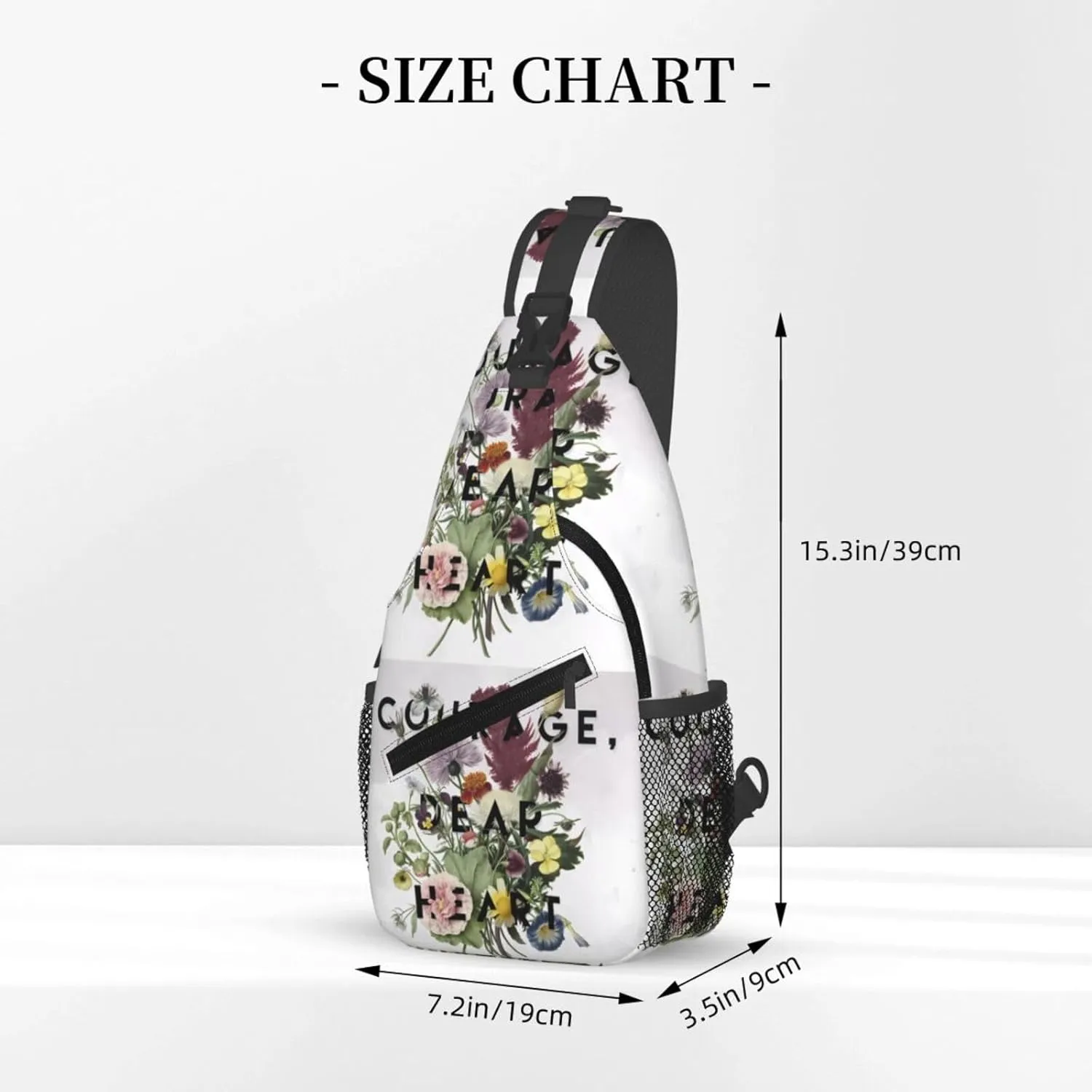 Courage Chest Sling Bag Crossbody Shoulder Backpack Bag Gym Cycling Daypack Travel Hiking Cross Bag