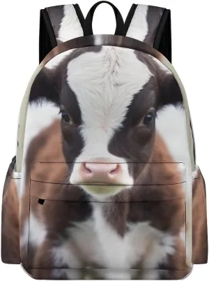 Cow Print Laptop Backpacks Casual Shoulder Bag Travel Daypack Fashion for Men Women