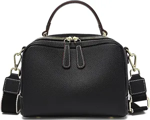 Crossbody Bag Genuine Leather Crossbody Purse for Women Satchel Bag Small Cross Body Bag Shoulder Bag Handbags Top-Handle Bag