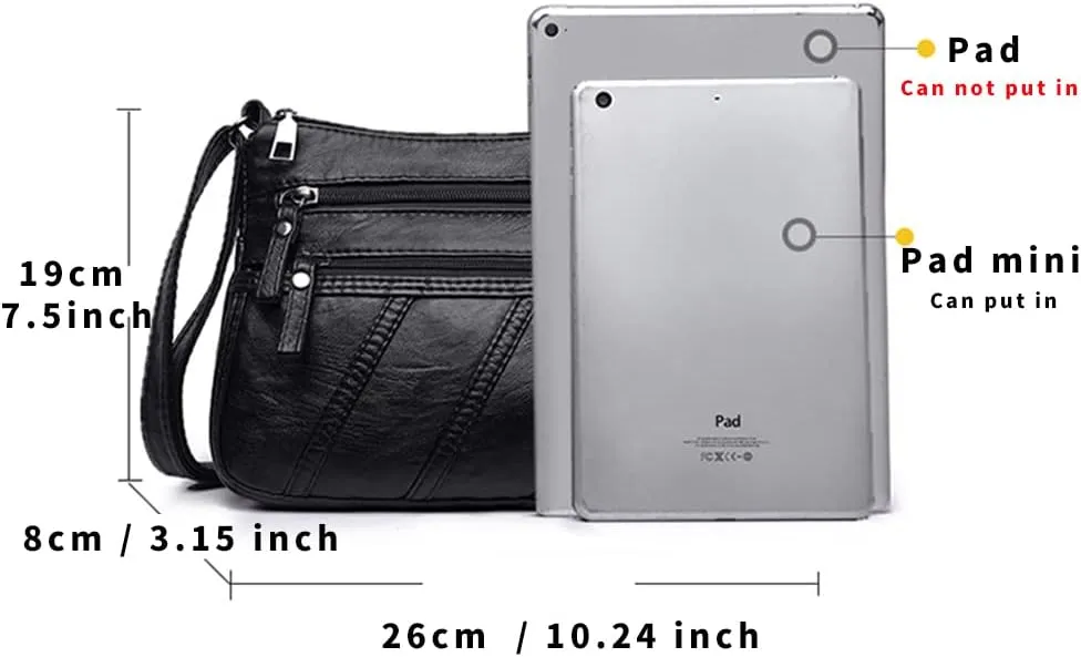 Crossbody Bags for Women Waterproof Shoulder Bag Messenger Bag Casual PU Leather Ladies Purse Handbag Cross Body Hand Bag