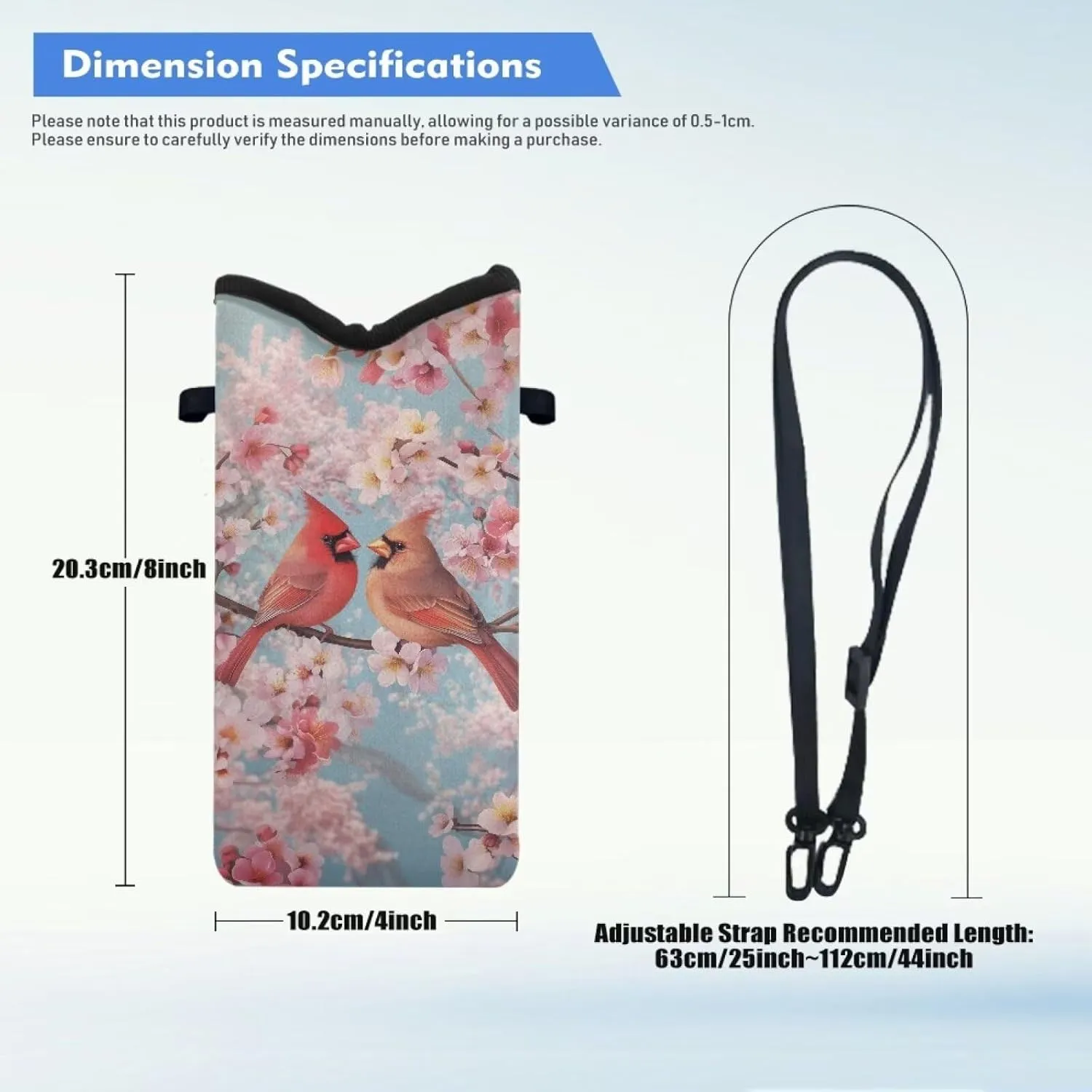 Crossbody Phone Bag Waterproof Mini Cellphone Purse Bag with Adjustable Strap Fits Most Smartphones, 8'' x 4''