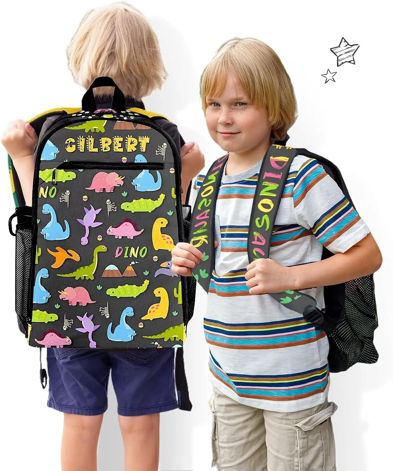 Custom Backpack for Kids Girls Boys with Name Personalized Kids Backpack for Girls School Backpack with Lunch Bag Customized Book Bags for School Travel Hiking Outdoor