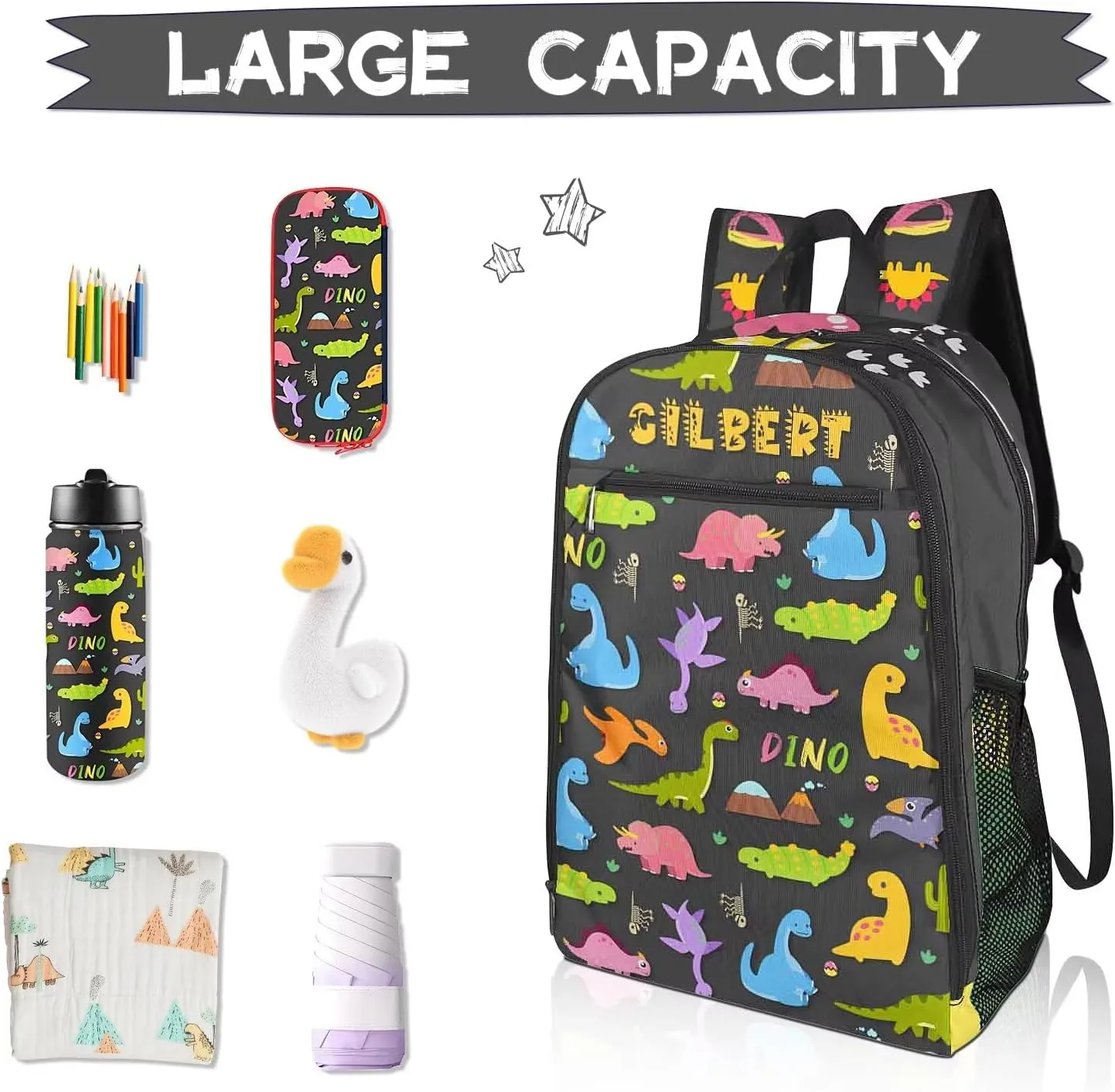 Custom Backpack for Kids Girls Boys with Name Personalized Kids Backpack for Girls School Backpack with Lunch Bag Customized Book Bags for School Travel Hiking Outdoor