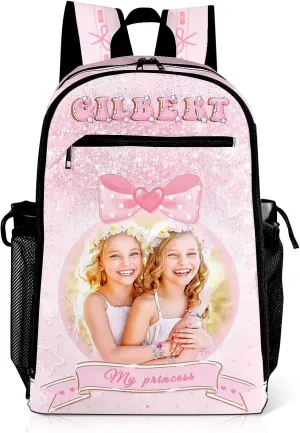 Custom Backpack for Kids Girls Boys with Name Personalized Kids Backpack for Girls School Backpack with Lunch Bag Customized Book Bags for School Travel Hiking Outdoor