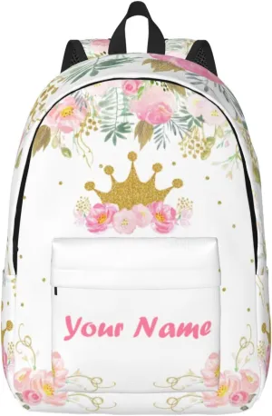 Custom Backpack for Men Women, Personalized Backpack with Name, Customized Casual Backpacks Gifts for Picnic Travel Camping Work 16in