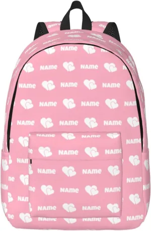 Custom Backpack for Men Women, Personalized Backpack with Name, Customized Casual Backpacks Gifts for Picnic Travel Camping Work 16in