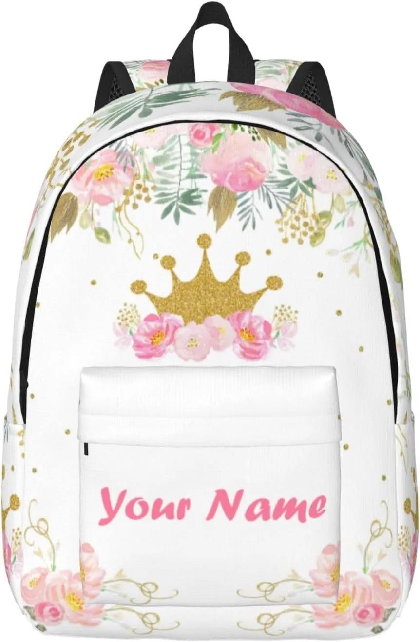 Custom Backpack for Men Women, Personalized Backpack with Name, Customized Casual Backpacks Gifts for Picnic Travel Camping Work 16in
