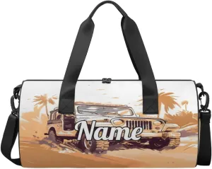 Custom Dance Duffel Bag Sport Backpacks Gyms and Weekend Overnight Travel Duffle Bag Birthday Christmas Halloween Waterproof, Classic Car Design
