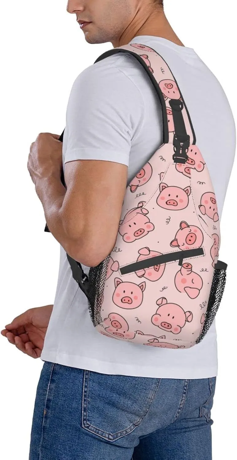 Custom Printed Sling Bag for Women Men Crossbody Shoulder Backpack Chest Bags Gym Travel Hiking Casual Daypack
