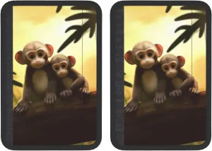 Cute Couple Monkey Car Seat Belt Pad 2 Pack Universal Fit Seatbelt Cover Soft and Comfortable Backpack Shoulder Pad Adjustable Neck Cushion Protector Harness Pad for Car Bag