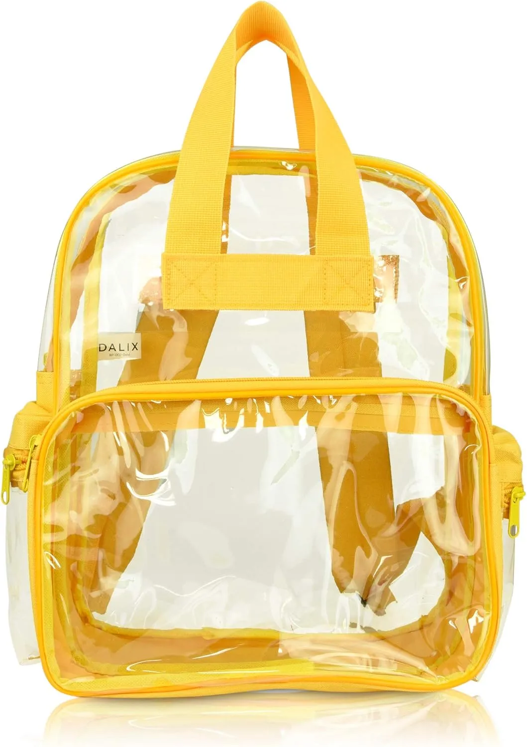 DALIX Wholesale Clear Backpacks Small Book Bags 50 Pc Gold