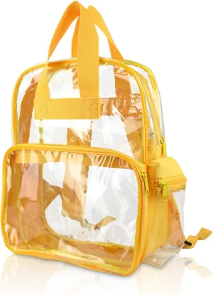 DALIX Wholesale Clear Backpacks Small Book Bags 50 Pc Gold