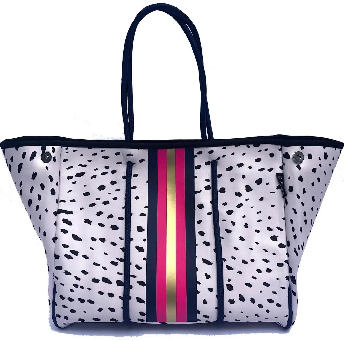 Dallas Hill Designs Large Tote Bag for Women | Neoprene Shoulder Purse | Travel, Beach, Gym Handbag | Extra Pouch