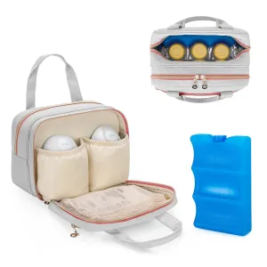 Damero Wearable Breast Pump Bag with Ice Pack Compatible with Elvie, Momcozy and Medela Breast Pump, Carrying Bag for Wearable Breast Pump, Bottles, Pump Parts and More, Patent Design