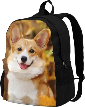 Delerain Corgi Kids Backpack School Book Bag Travel Daypack Shoulder Bag 17 Inch Plus Lightweight Laptop Bag For 1-6th Grade Boys Girls Back To School