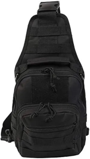 DEPARTED Tactical Sling Pack Military Rover Shoulder Daypack Outdoor Chest Pack Shoulder Backpack for Fly Fishing Camping Hiking Trekking Bag for Men and Women