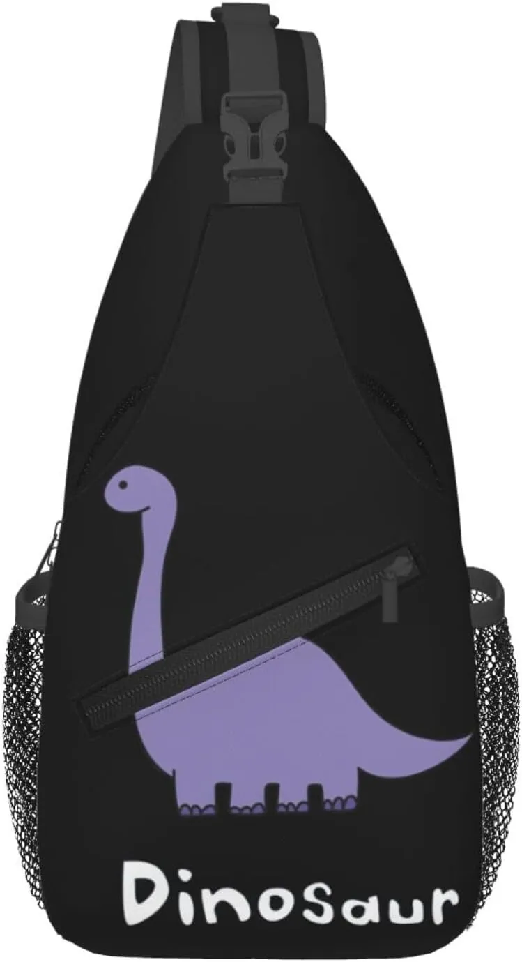 Dinosaur Chest Sling Bag Crossbody Shoulder Backpack Bag Gym Cycling Travel Hiking Daypack Cross Bag
