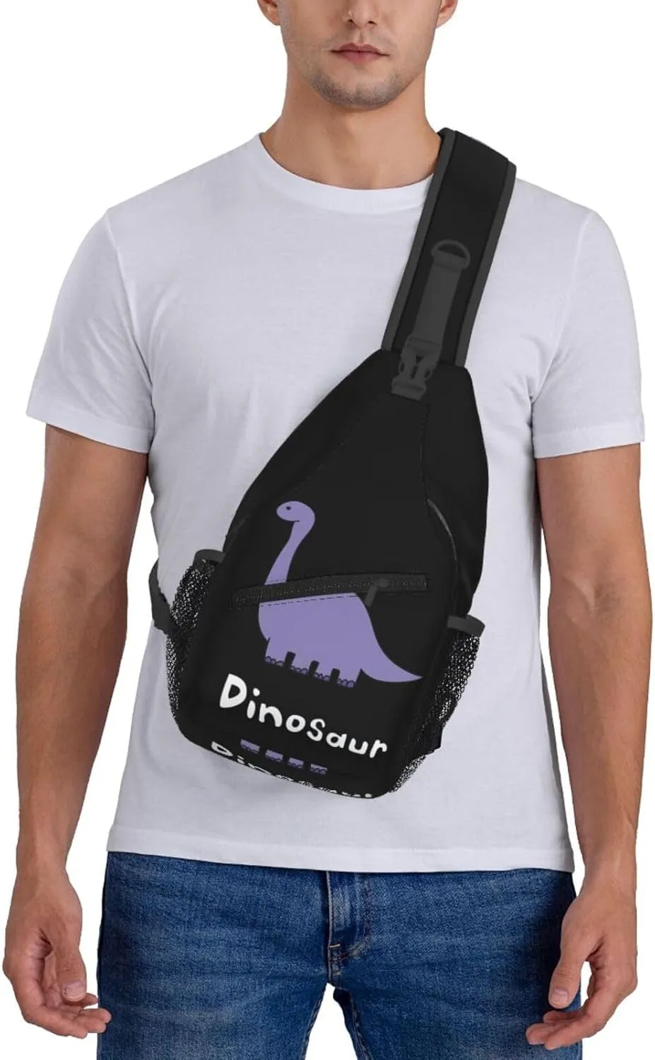 Dinosaur Chest Sling Bag Crossbody Shoulder Backpack Bag Gym Cycling Travel Hiking Daypack Cross Bag