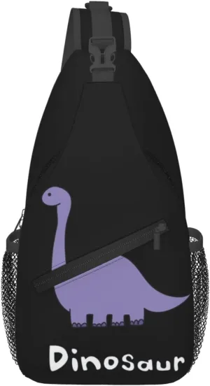 Dinosaur Chest Sling Bag Crossbody Shoulder Backpack Bag Gym Cycling Travel Hiking Daypack Cross Bag