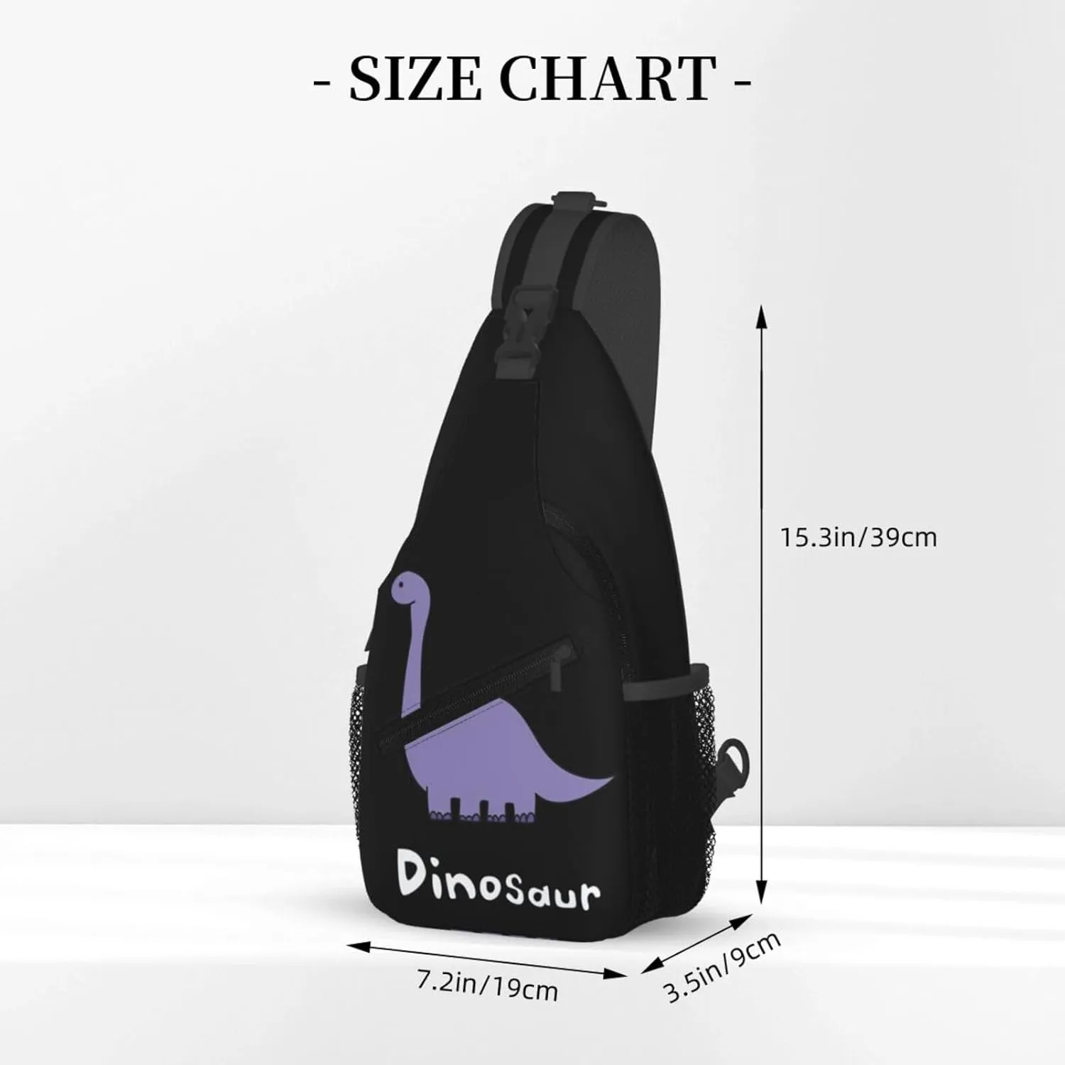 Dinosaur Chest Sling Bag Crossbody Shoulder Backpack Bag Gym Cycling Travel Hiking Daypack Cross Bag