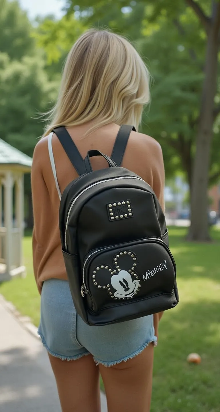 Disney Mickey Mouse Backpack for Boys, Girls, Women, Men, Unisex | Cute PU Leather 10" Mickey Mouse Mini Backpack Purse Shoulder Purse | Mickey Mouse Bag and Mickey Mouse Accessories