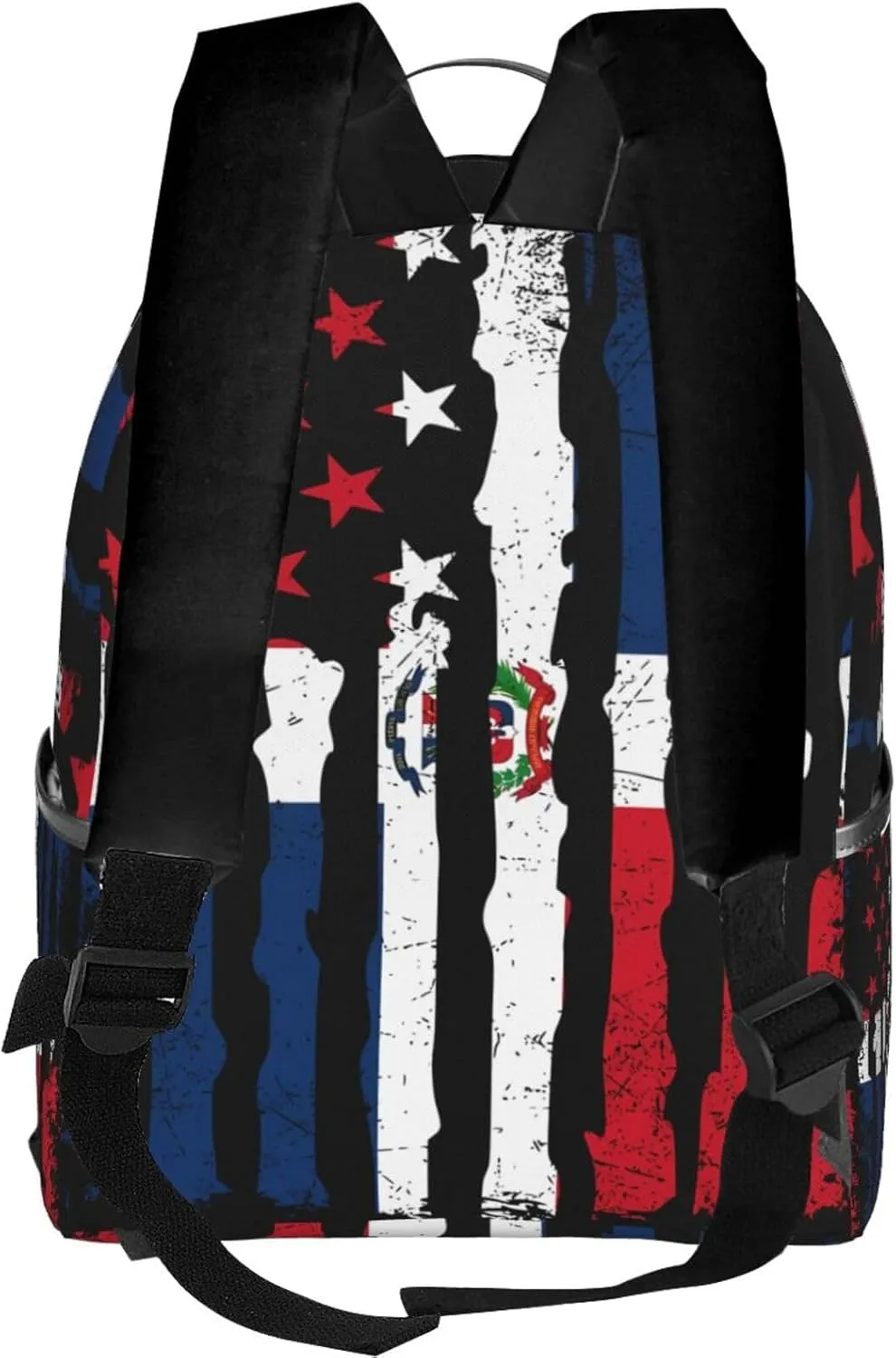 Dominican Roots American Pride Flag Casual Backpacks Laptop Backpack Carry-on Daypack Sports Travel Rucksack Lightweight Working Bag for Outdoor Hiking Cycling Walking