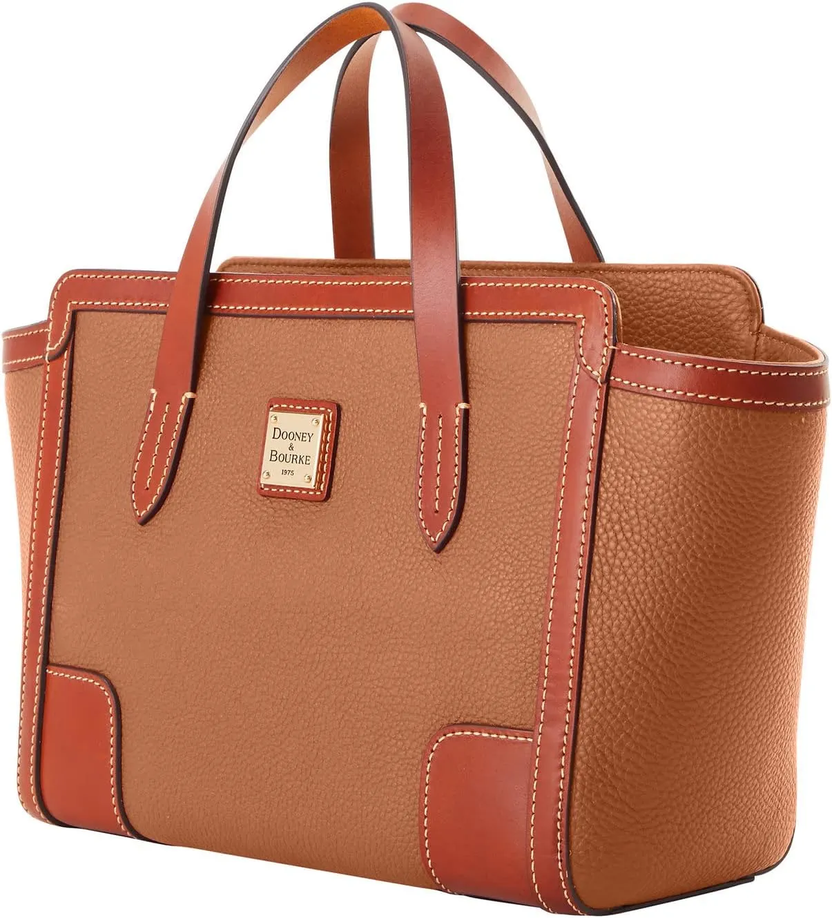 Dooney & Bourke Leather Handbags for Women, Small Shopper Tote Bag in Pebble Grain Leather with Crossbody Strap