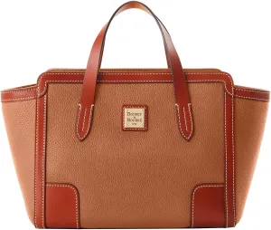 Dooney & Bourke Leather Handbags for Women, Small Shopper Tote Bag in Pebble Grain Leather with Crossbody Strap