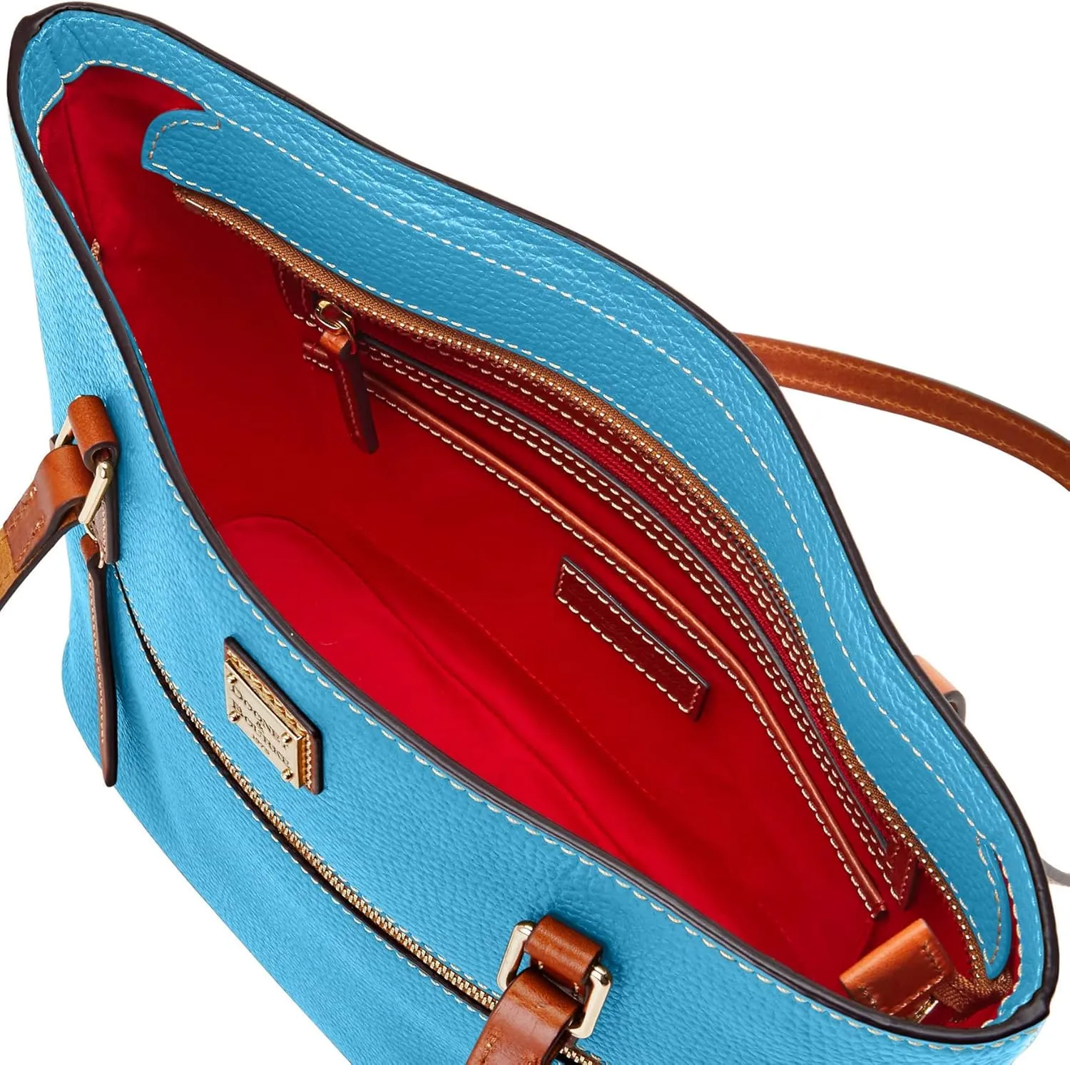 Dooney & Bourke Tote Bags for Women, Large Pebble Grain Leather Shopper Tote Bag with Zipper