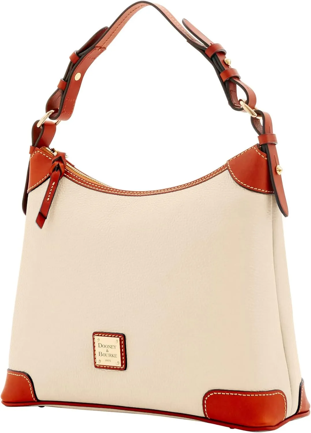 Dooney & Bourke Women's Hobo Shoulder Bag in Pebble Grain Leather, Large Handbag with Adjustable Shoulder Strap
