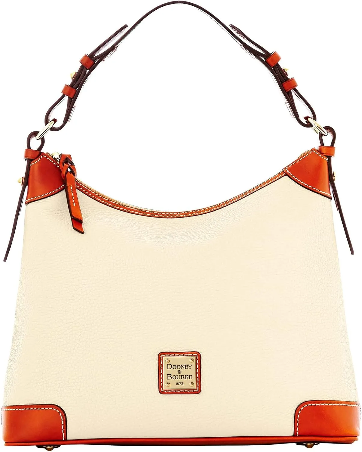 Dooney & Bourke Women's Hobo Shoulder Bag in Pebble Grain Leather, Large Handbag with Adjustable Shoulder Strap