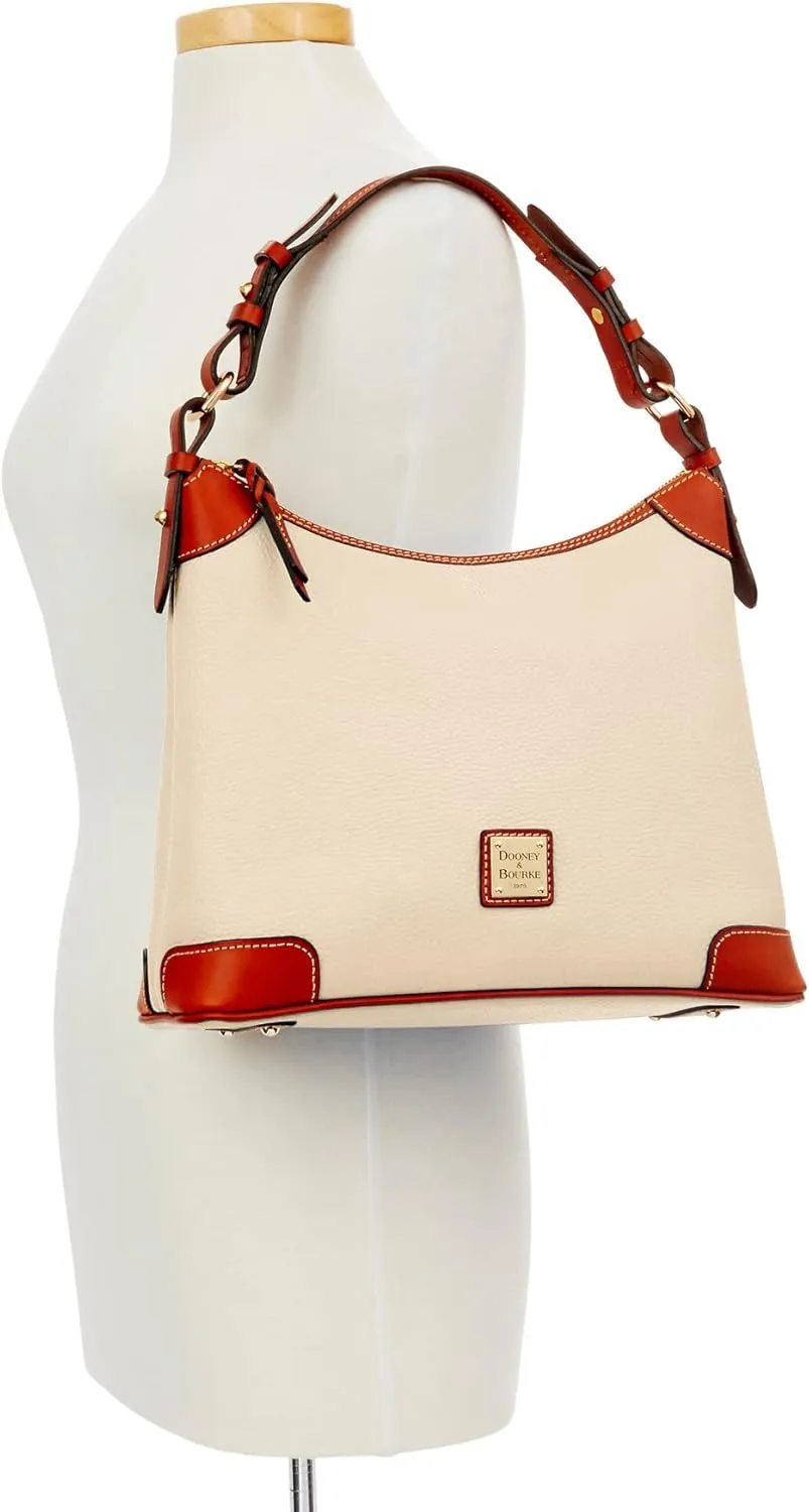 Dooney & Bourke Women's Hobo Shoulder Bag in Pebble Grain Leather, Large Handbag with Adjustable Shoulder Strap