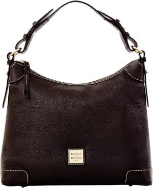 Dooney & Bourke Women's Hobo Shoulder Bag in Pebble Grain Leather, Large Handbag with Adjustable Shoulder Strap