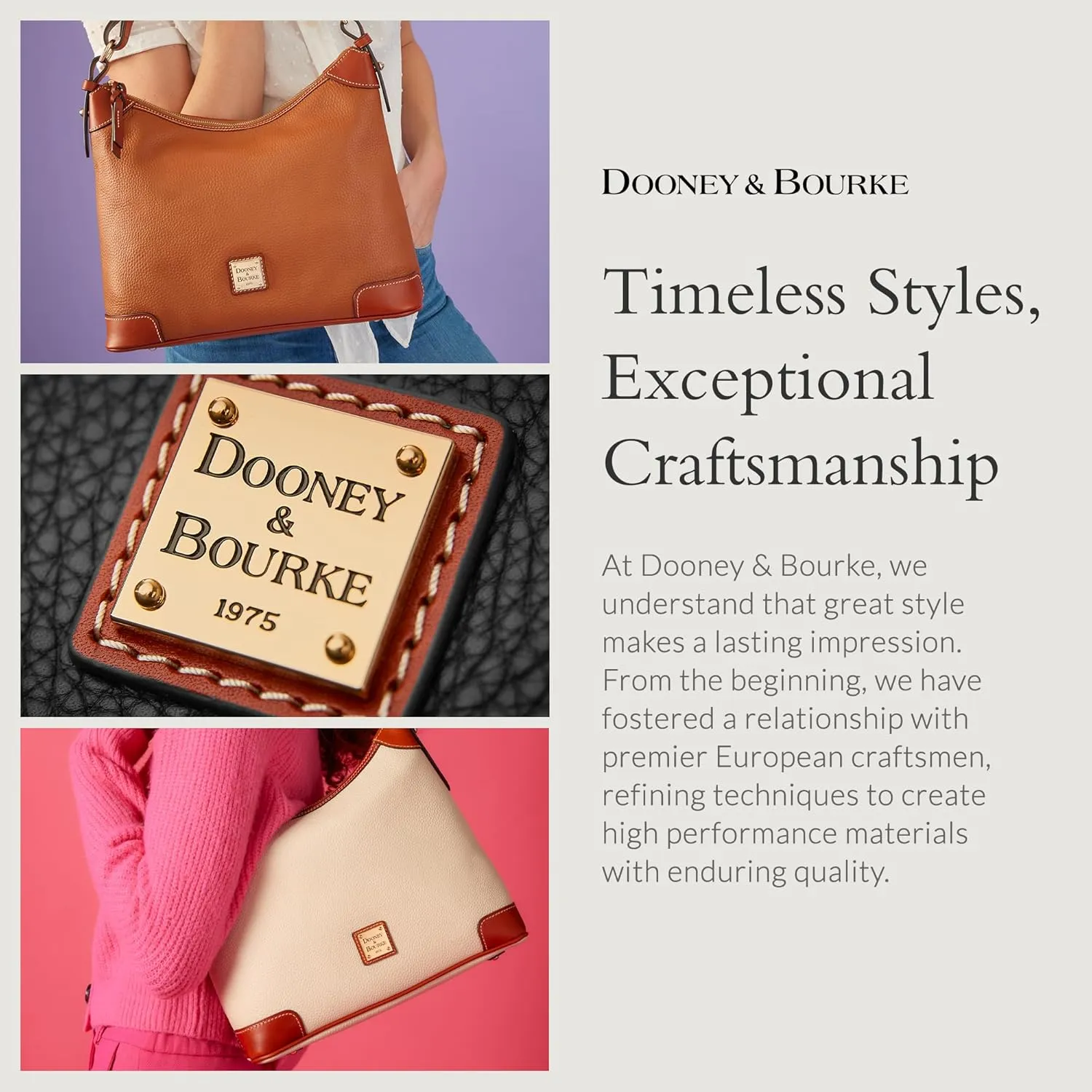 Dooney & Bourke Women's Small Lexington Tote in Pebble Grain Leather, Handbag with Long Leather Shoulder Straps