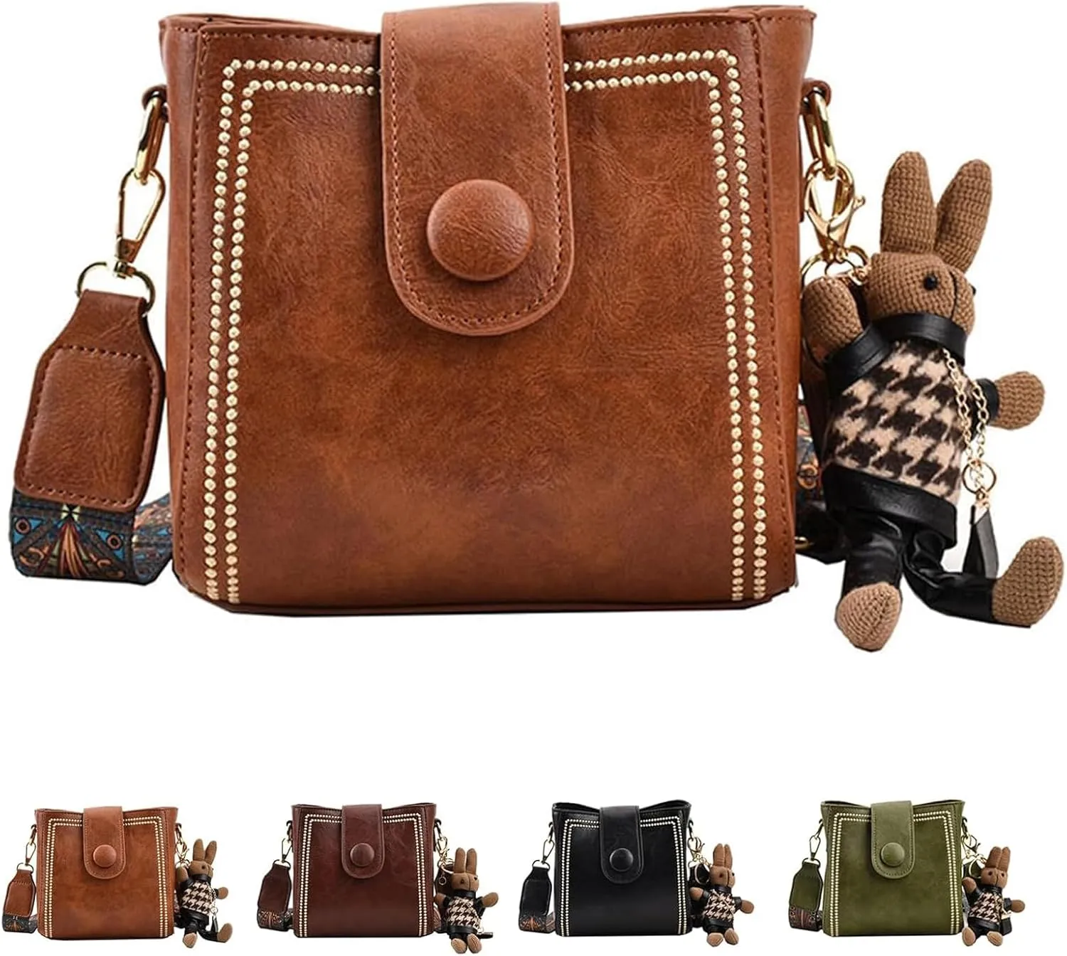 Dragentle Vintage Fashion Bag, Vintage Bucket Bags For Women with Adjustable Wider Shoulder Strap