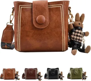 Dragentle Vintage Fashion Bag, Vintage Bucket Bags For Women with Adjustable Wider Shoulder Strap